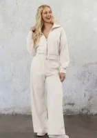 Cano - Spodnie frotte wide leg Coconut