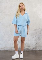 Nami - Baby blue velvet shorts