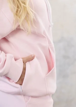 Travel - Bluza kangurka sleep mode Pastel Pink