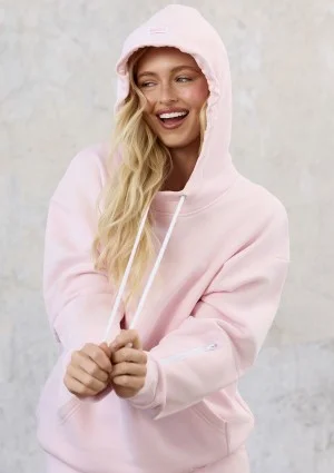 Travel - Pastel pink sleep mode kangaroo sweatshirt
