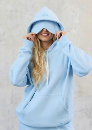 Travel - Baby blue sleep mode kangaroo sweatshirt