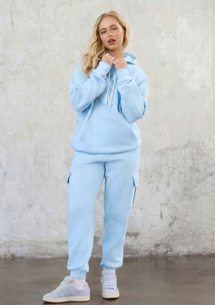 Travel - Baby blue cargo sweatpants