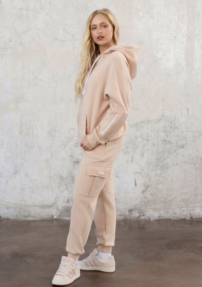 Travel - Sand beige cargo sweatpants