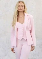 Savi - Pink slim fit jacket