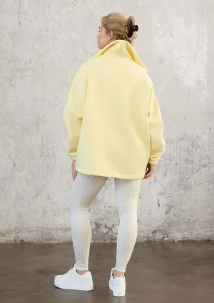 Yale Zip - Bluza kangurka oversize z wysokim kołnierzem Żółta