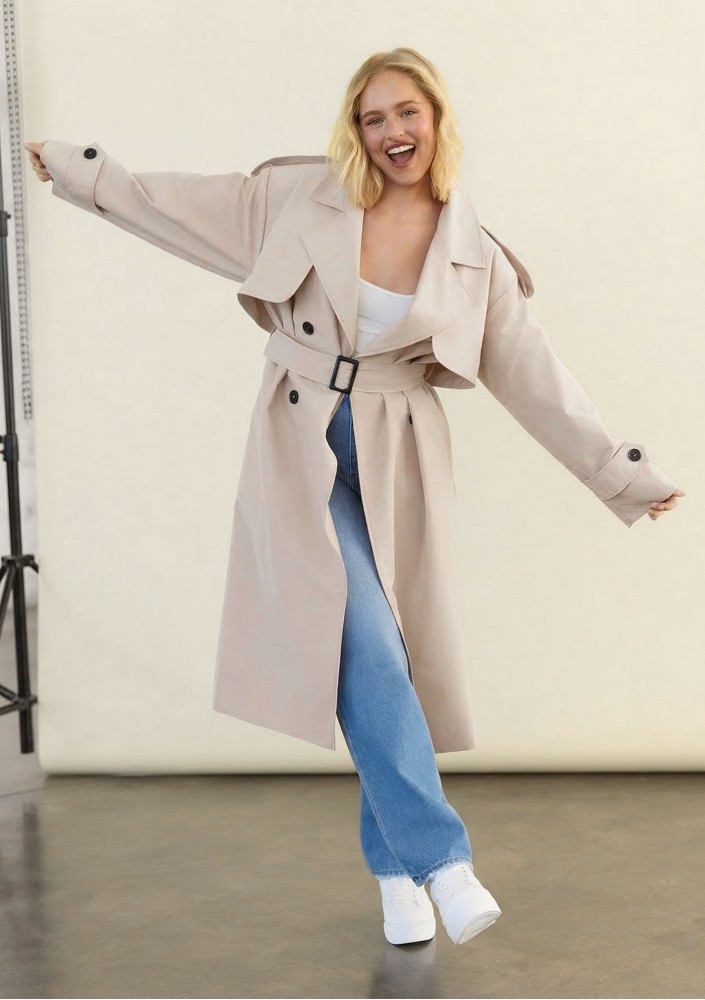 Arlo - Coconuty oversized cotton trench