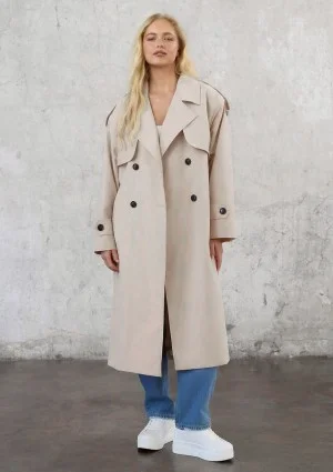 Arlo - Coconuty oversized cotton trench