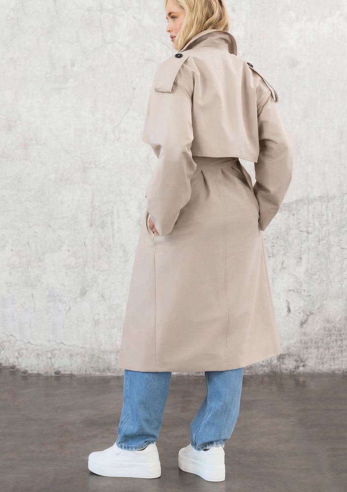 Arlo - Coconuty oversized cotton trench