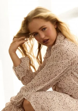 Bliss - Chiffon shirt Desert Dots