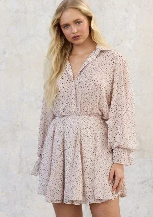 Bliss - Chiffon mini skirt Desert Dots