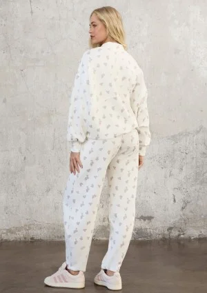 Ollie - Powder flowers printed rayon sweatpants