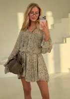 Bliss - Chiffon mini skirt Bloom Pastel