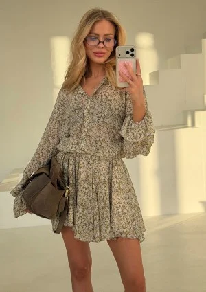 Bliss - Chiffon mini skirt Bloom Pastel