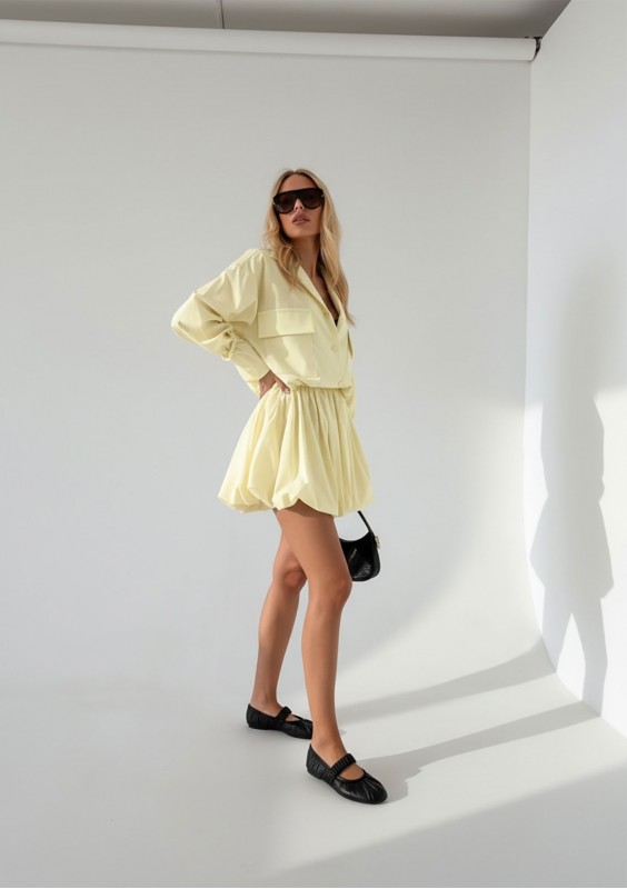 Floe - Yellow oversize cotton shirt