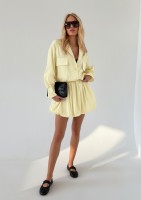 Floe - Yellow cotton mini bomb shirt