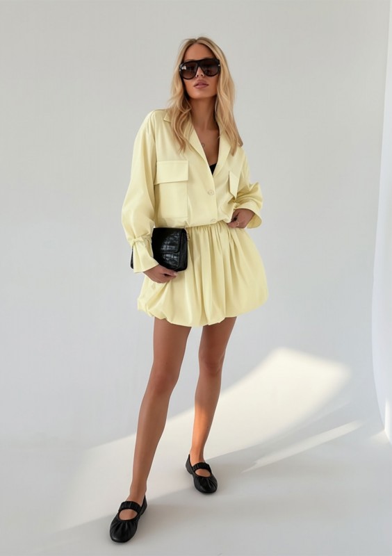 Floe - Yellow cotton mini bomb shirt