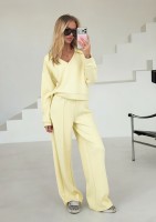 Taro - Yellow rayon sweatpants