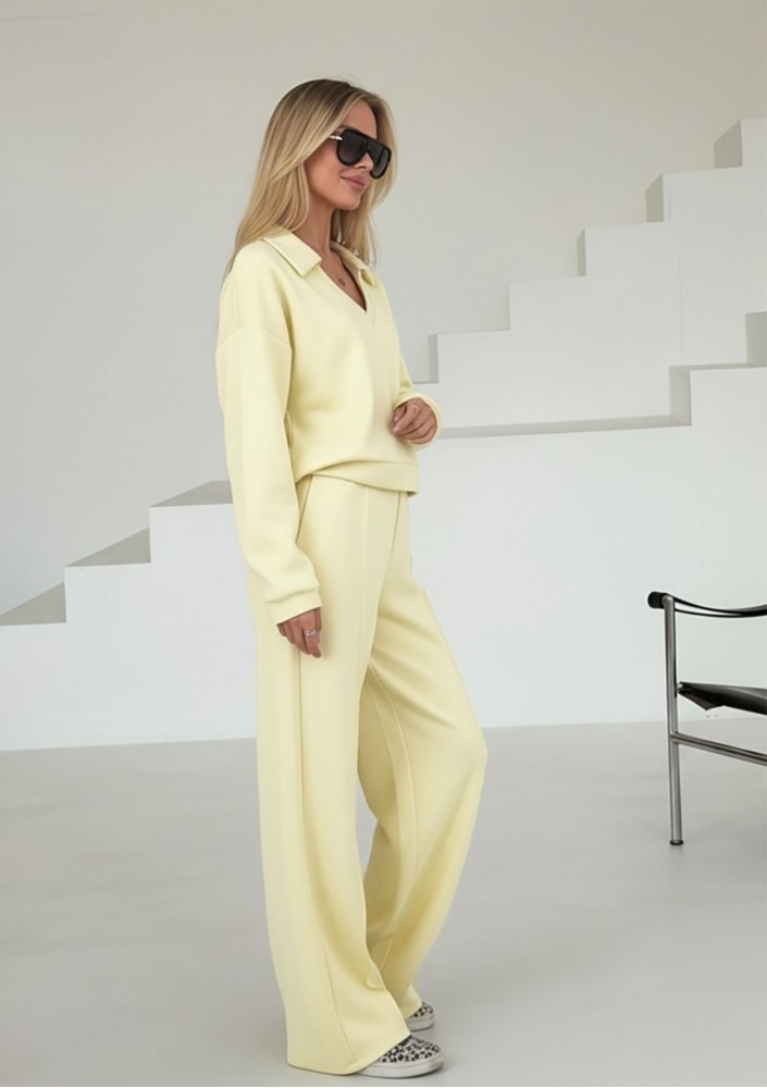 - Spodnie z dzianiny soft Yellow