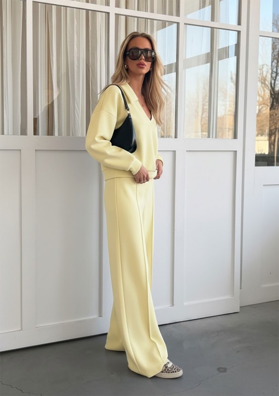 - Yellow rayon sweatpants