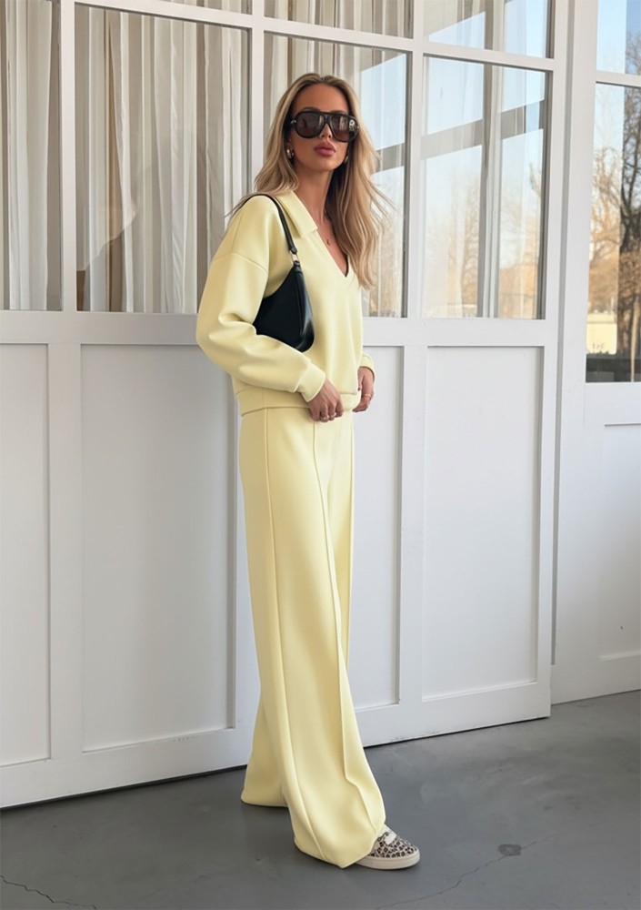 - Spodnie z dzianiny soft Yellow