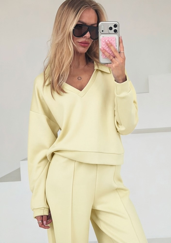 - Yellow rayon sweatshirt