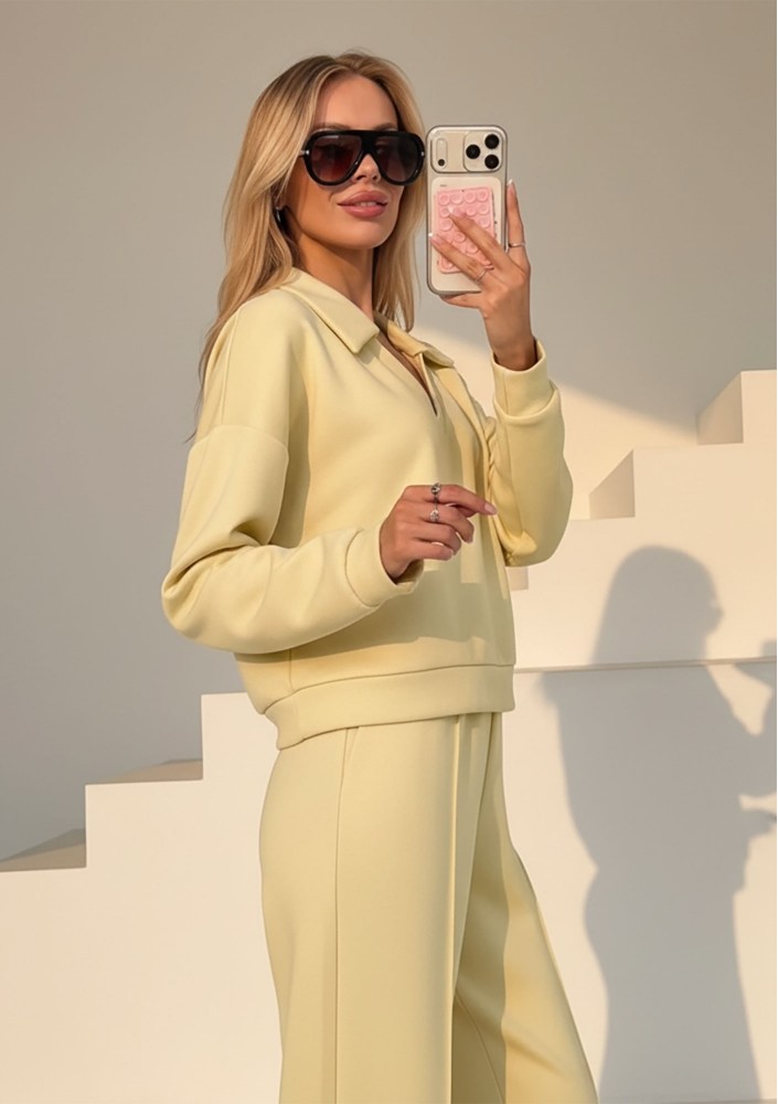 - Yellow rayon sweatshirt