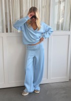 Taro - Light blue rayon sweatpants
