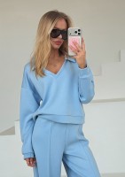 Taro - Light blue rayon sweatshirt