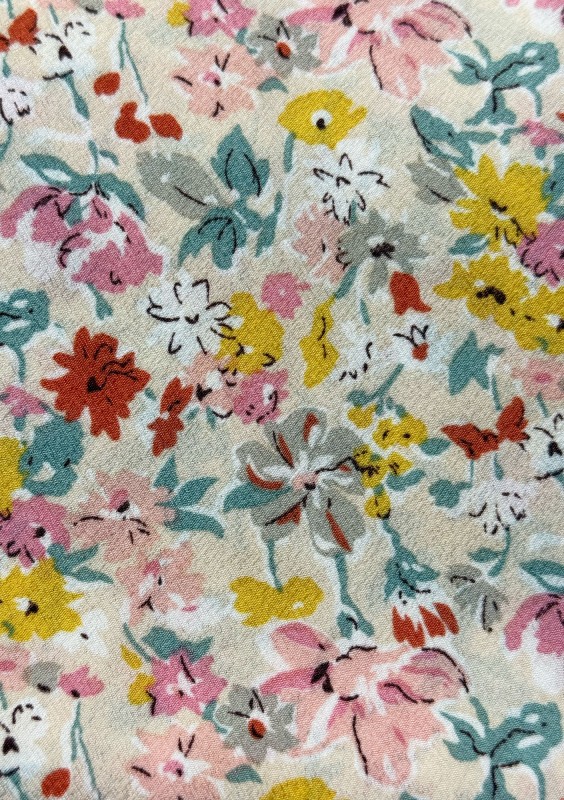 - Pastel floral cotton midi dress