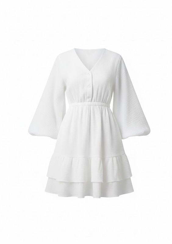 Leyna - Printed mini bomb dress