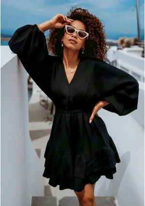 Milla - Black muslin dress