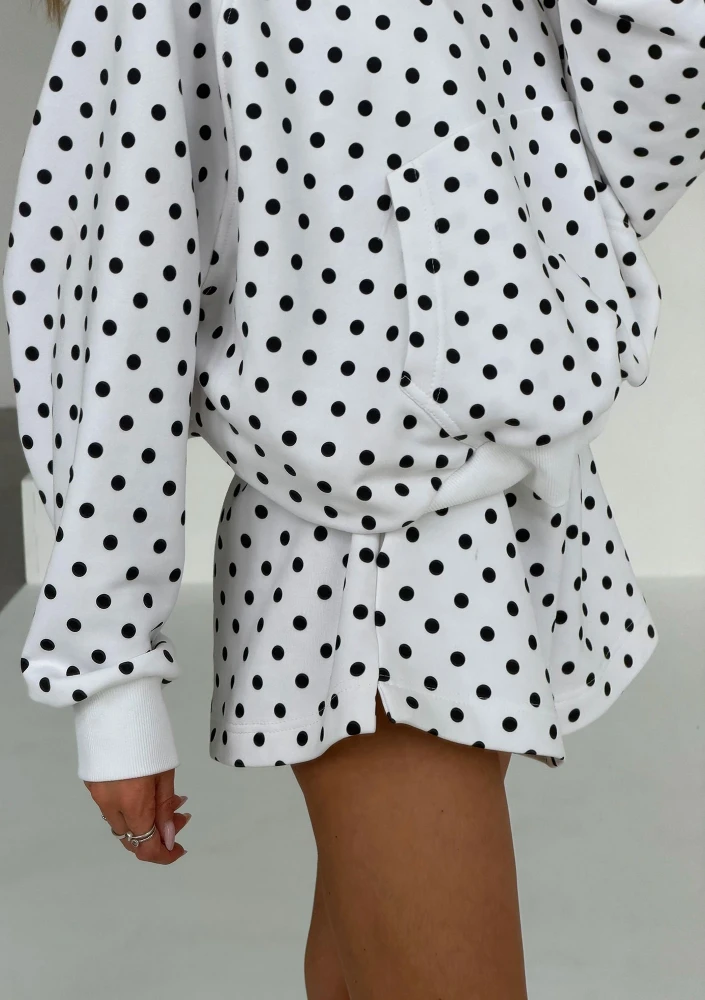 Levi - Biała bluza damska bawełniana w grochy - Mosquito