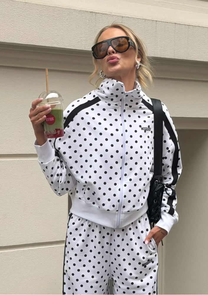 Cano X - Biała bluza w czarne grochy - Mosquito