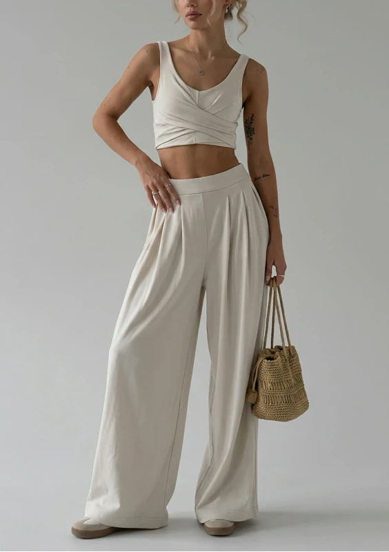 Vexa - Ecru wide pants