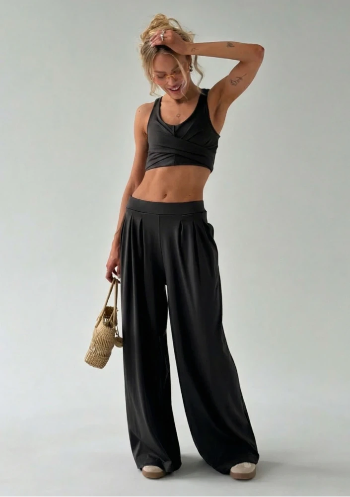 Vexa - Black wide pants