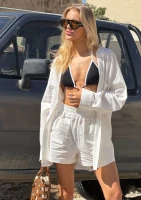 Sano - White cotton shorts