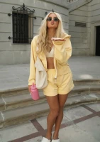 Bane - Pale banana yellow shorts