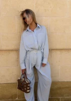 Tammy - Light blue linen shirt
