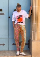 Ciao - Floral patterned boho trousers