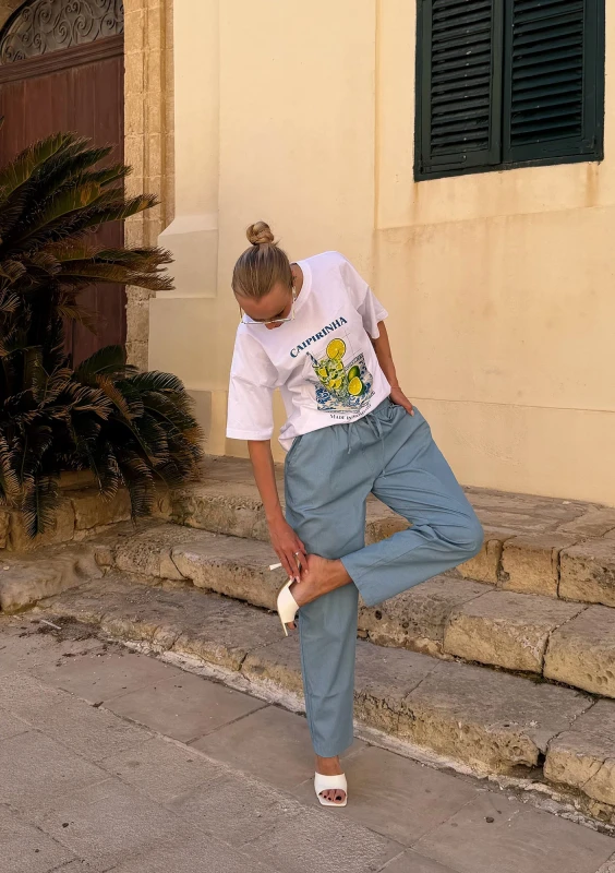 Ciao - Light jeans blue cotton trousers