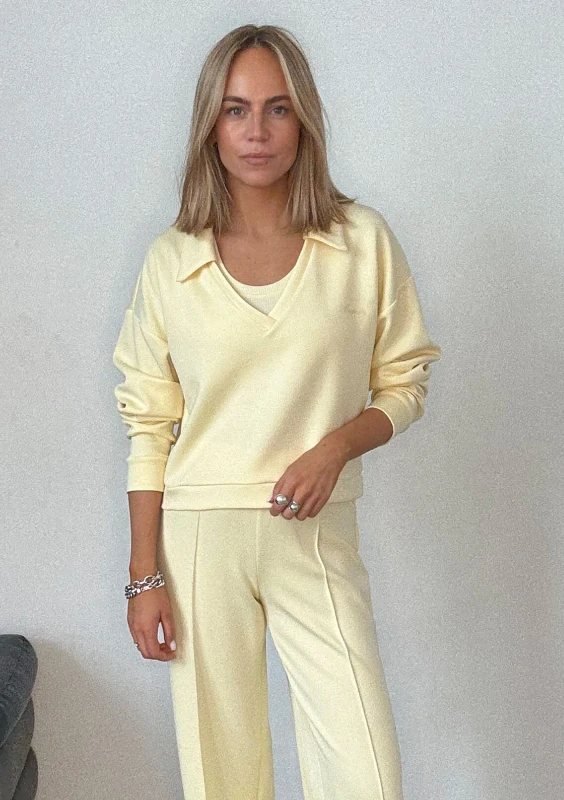 Taro - Yellow rayon sweatshirt