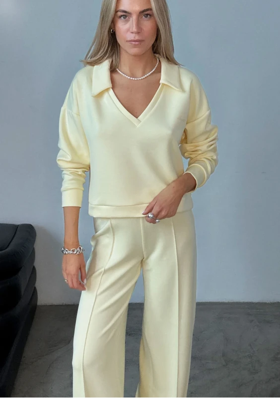 Taro - Yellow rayon sweatshirt