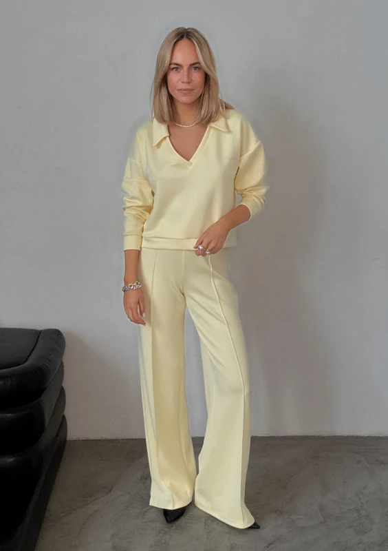 Taro - Yellow rayon sweatshirt