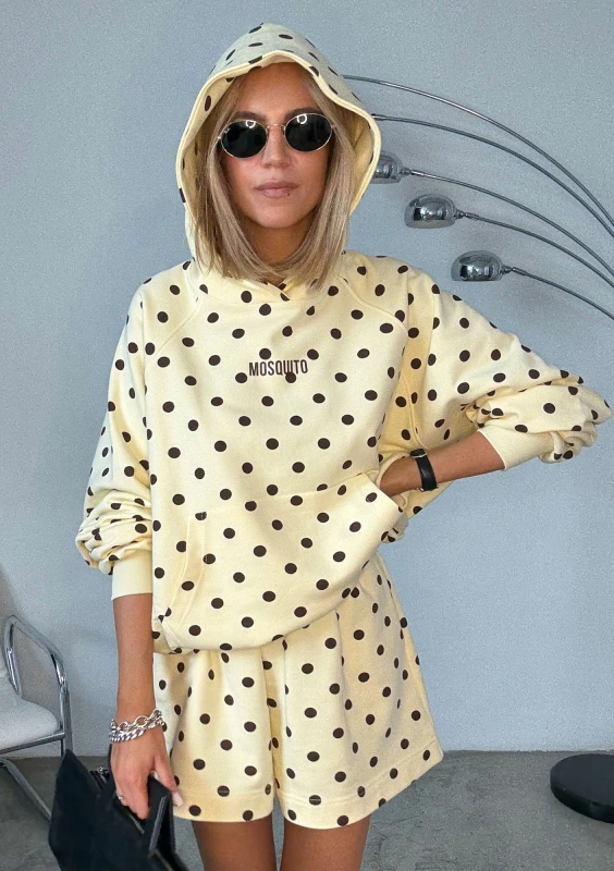 Levi - Banana yellow dotted shorts