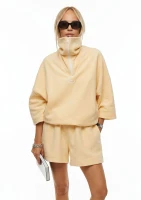 Yale Crop - Bluza z rozpinanym kołnierzem Pale Banana