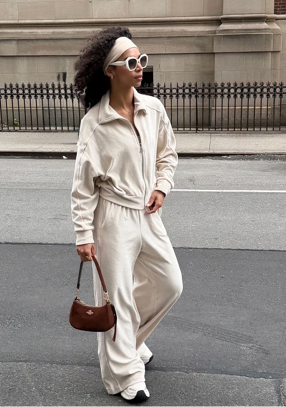 Cano - Short coconuty zipped frotte sweatshirt