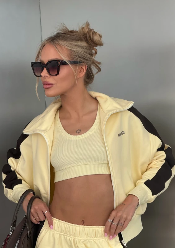 Cano Stripe - Pale banana yellow jumper with stripes