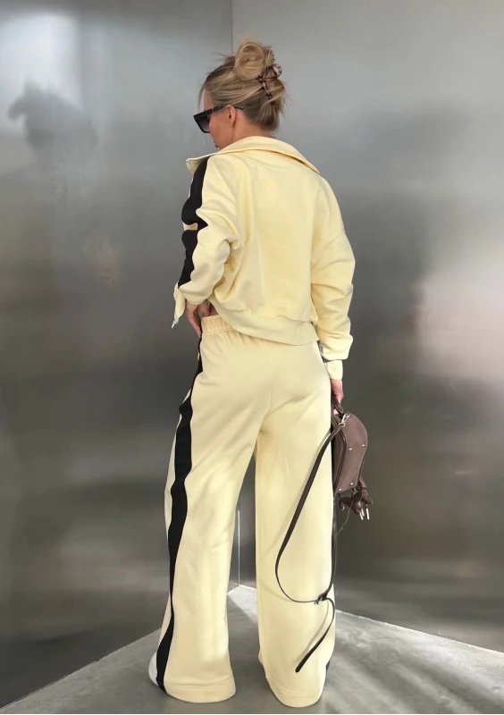 Cano Stripe - Pale banana yellow jumper with stripes