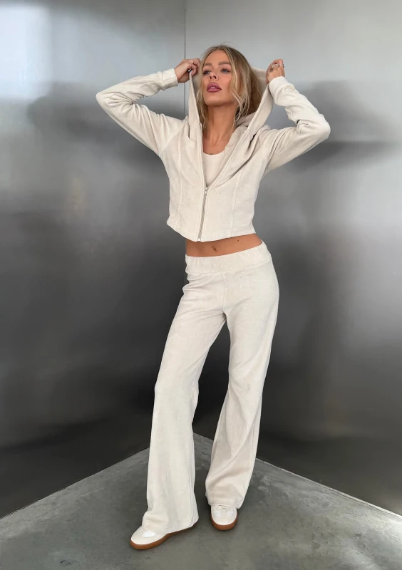 Vela Zip - Coconuty zipped frotte hoodie