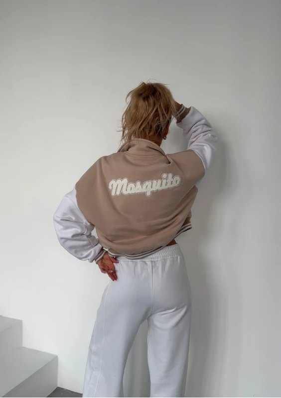 Preppy - Kurtka bejsbolówka z kołnierzykiem Sand Beige